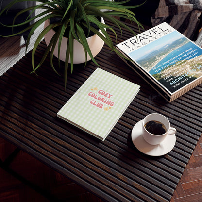 'Cozy Coloring Club' Hardback Journal - Matcha
