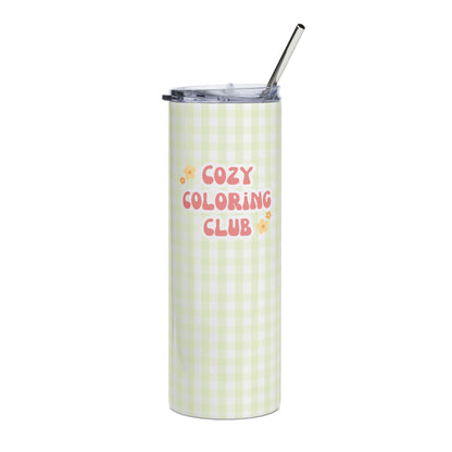 'Cozy Coloring Club' 20oz Tumbler - Matcha