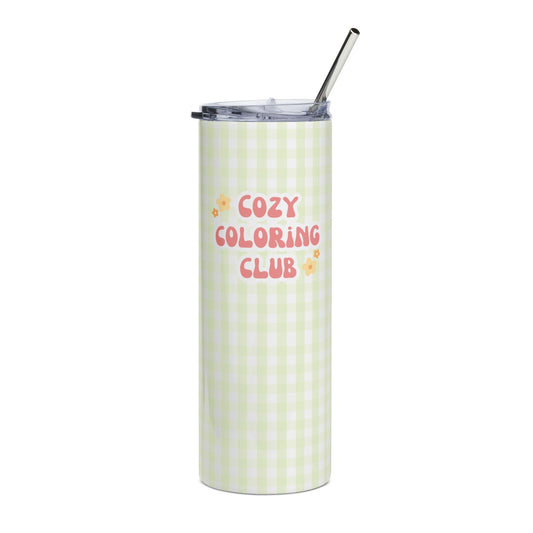 'Cozy Coloring Club' 20oz Tumbler - Matcha