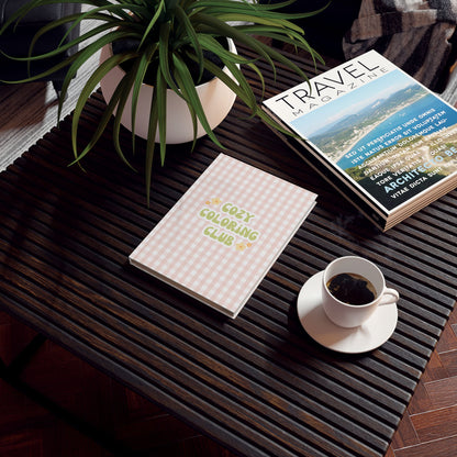 'Cozy Coloring Club' Hardback Journal - Blush