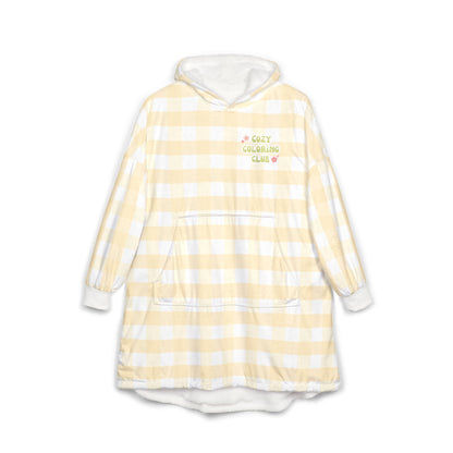 'Cozy Coloring Club' Fluffy Hoodie Blanket - Amber