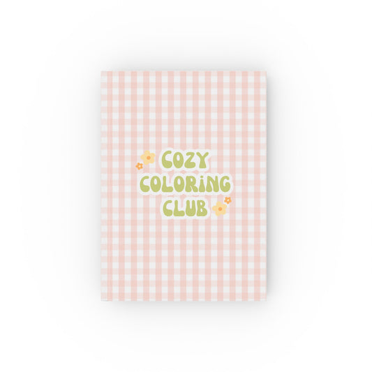 'Cozy Coloring Club' Hardback Journal - Blush