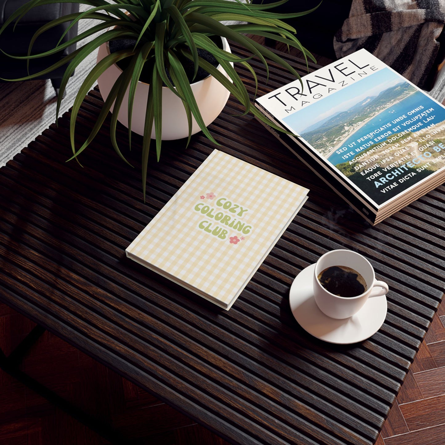 'Cozy Coloring Club' Hardback Journal - Amber