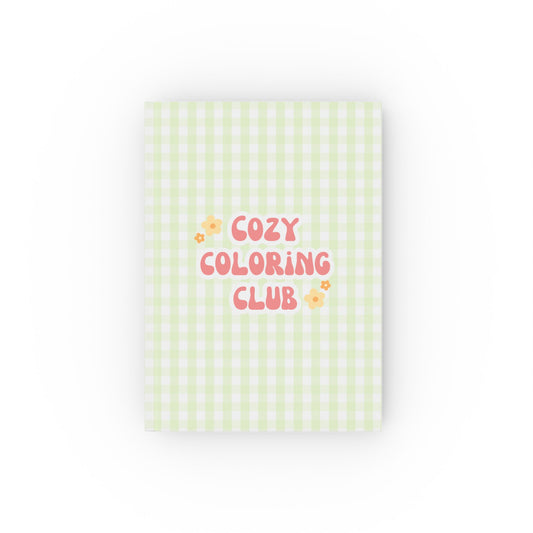 'Cozy Coloring Club' Hardback Journal - Matcha