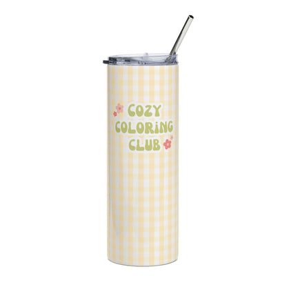 'Cozy Coloring Club' 20oz Tumbler - Amber