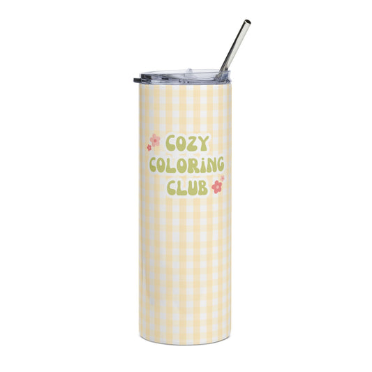 'Cozy Coloring Club' 20oz Tumbler - Amber