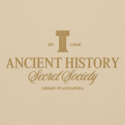 Embroidered Ancient History Unisex Sweatshirt
